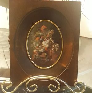 Antique Jan Van Huysum Miniature Oval Print.